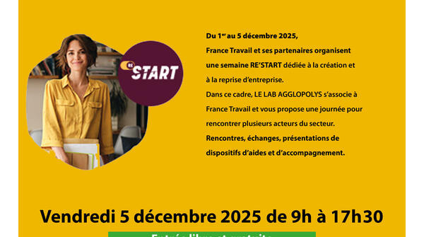 Journée ReStart - France Travail - vendredi 5 décembre 2025 - 9h-17h30